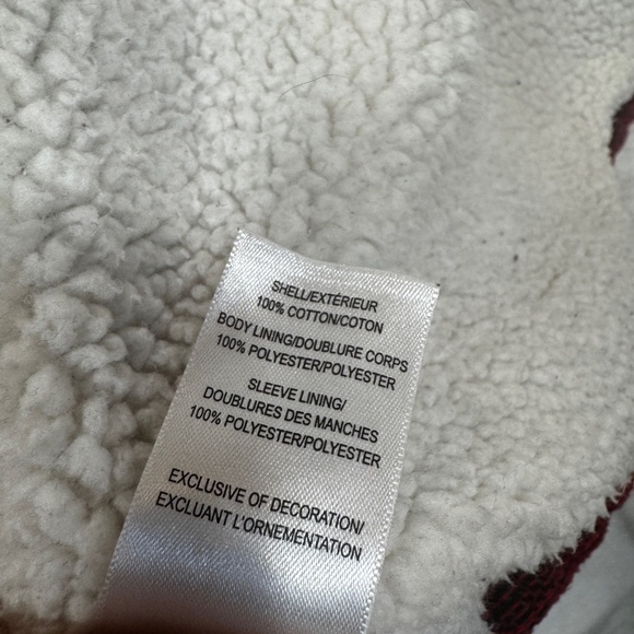 Lucky Brand Shirt Jacket Womens Size Large Red Black Plaid Sherpa Lined Western - Picture 3 of 10